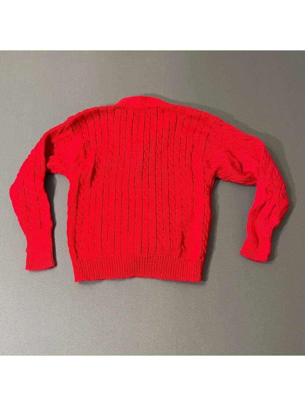 Ralph Lauren Red Cable Knit Cotton Cardigan Toddler Sweater 2T